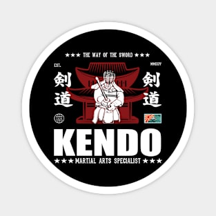 Cool Kendo Martial Arts Design With Kanji Magnet